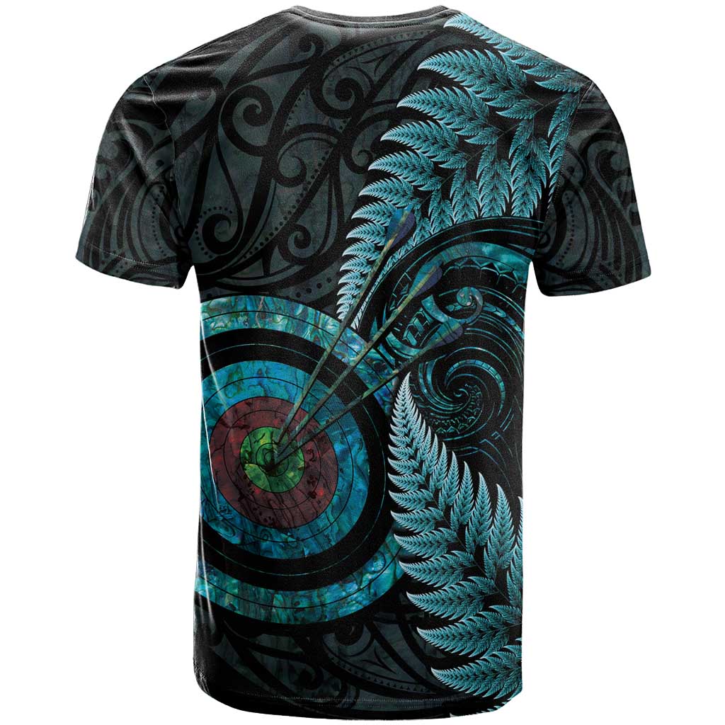New Zealand Archery T Shirt Aotearoa Silver Fern Maori - Polynesian Pride