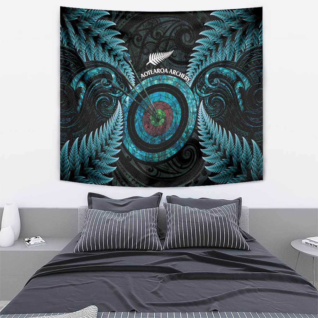 New Zealand Archery Tapestry Aotearoa Silver Fern Maori - Polynesian Pride