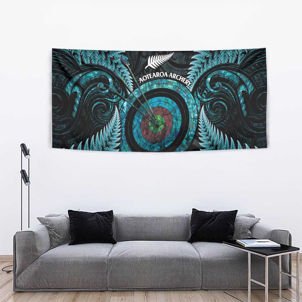 New Zealand Archery Tapestry Aotearoa Silver Fern Maori - Polynesian Pride