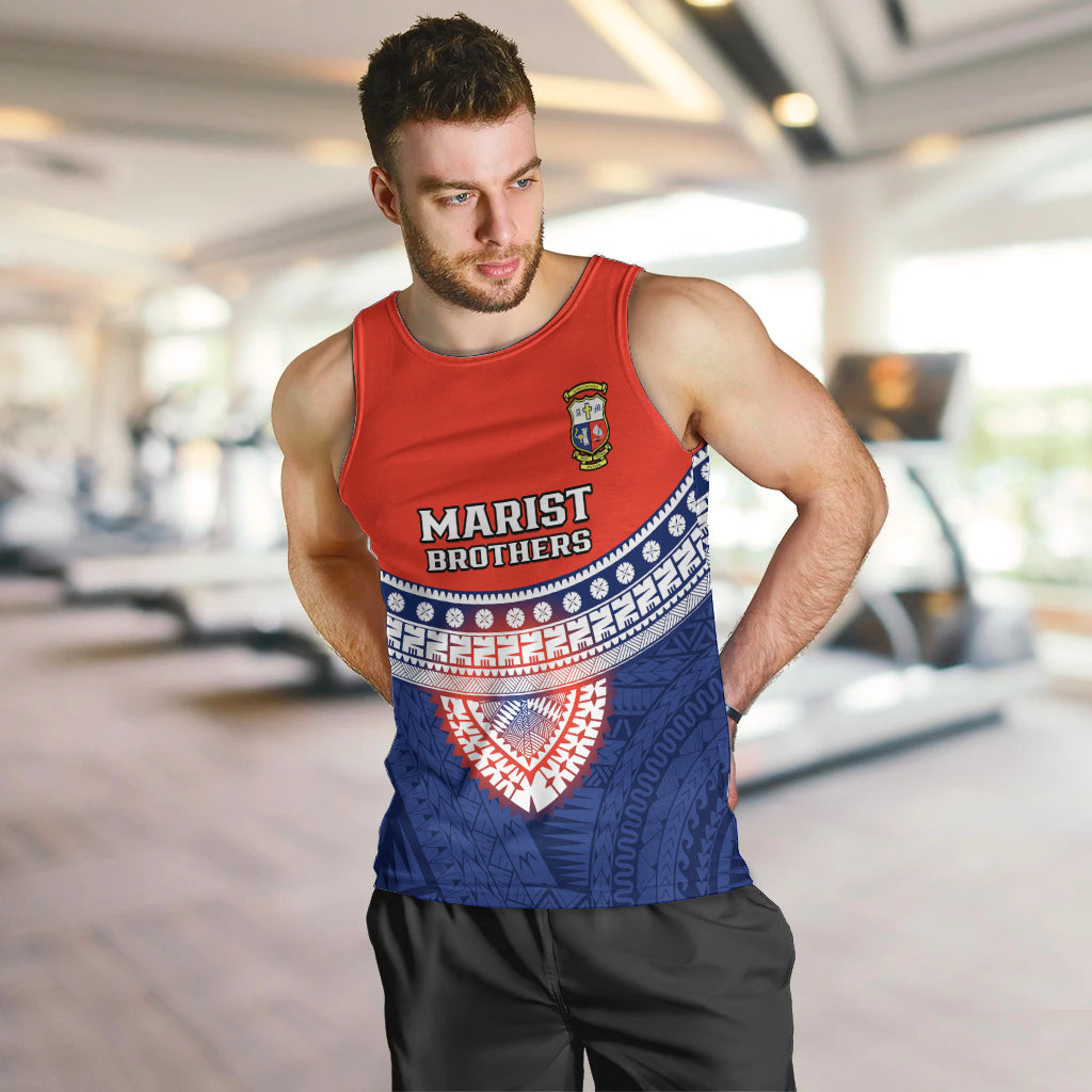 Fiji School Men Tank Top Marist Brothers Fijian Tapa Pattern LT14 - Polynesian Pride