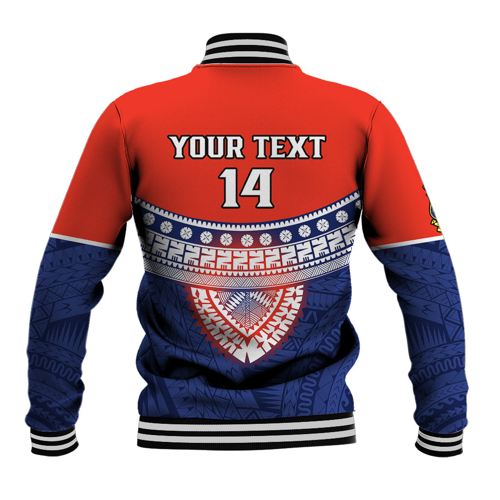 Custom Fiji School Baseball Jacket Marist Brothers Fijian Tapa Pattern LT14 - Polynesian Pride