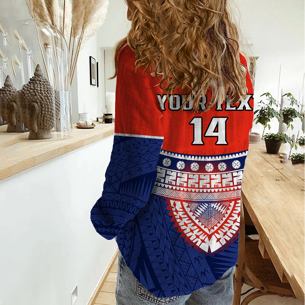 Custom Fiji School Women Casual Shirt Marist Brothers Fijian Tapa Pattern LT14 - Polynesian Pride