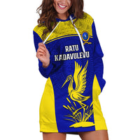 Fiji School Hoodie Dress Ratu Kadavulevu Heron With Fijian Tapa LT14 Gold - Polynesian Pride
