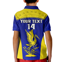 Custom Fiji School Kid Polo Shirt Ratu Kadavulevu Heron With Fijian Tapa LT14 - Polynesian Pride