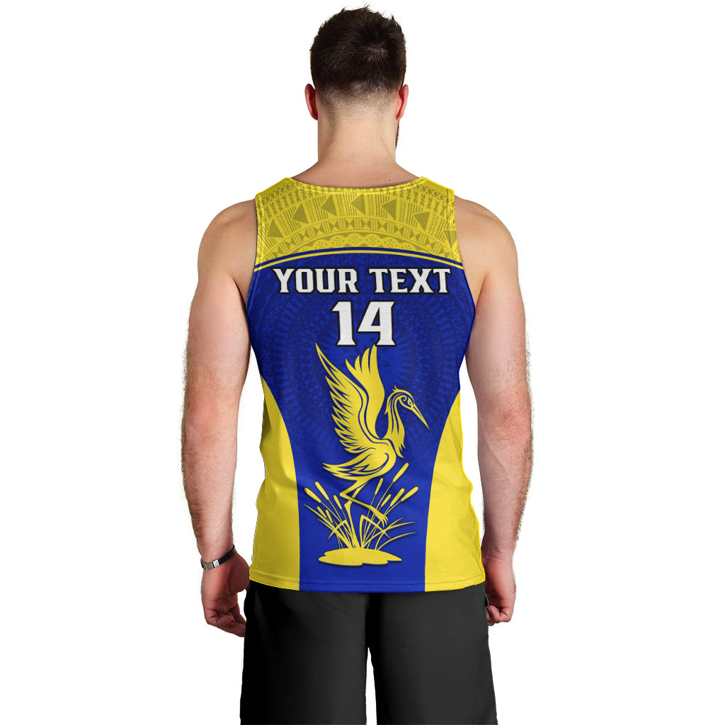 Custom Fiji School Men Tank Top Ratu Kadavulevu Heron With Fijian Tapa LT14 - Polynesian Pride
