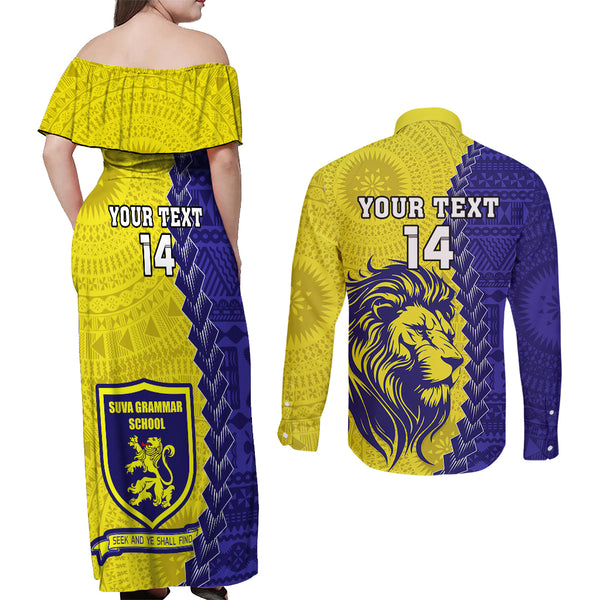Fiji School Hoodie Dress Suva Grammar Lions With Fijian Tapa LT14 main image 0