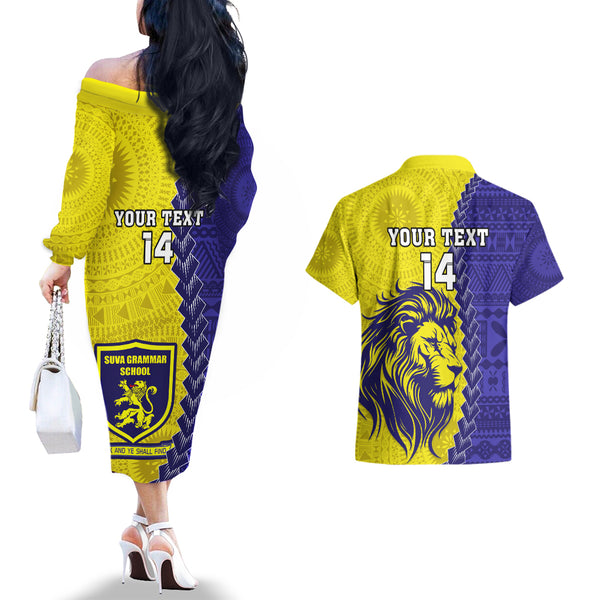 Fiji School Hoodie Dress Suva Grammar Lions With Fijian Tapa LT14 main image 1