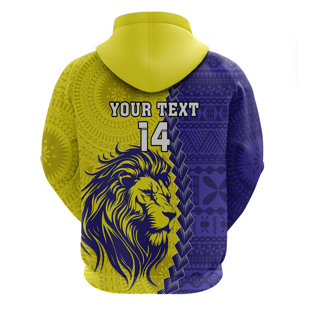 Custom Fiji School Hoodie Suva Grammar Lions With Fijian Tapa LT14 - Polynesian Pride