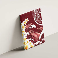 Blood Gold Polynesia Canvas Wall Art Polynesian Frangipani With Sea Turtles