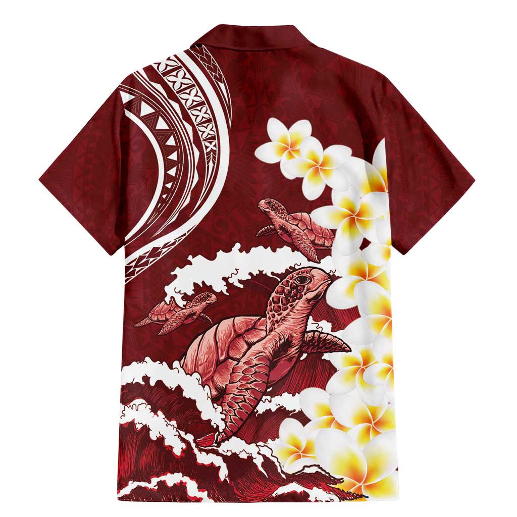 Blood Gold Polynesia Family Matching Mermaid Dress and Hawaiian Shirt Polynesian Frangipani With Sea Turtles