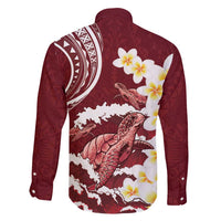 Blood Gold Polynesia Family Matching Mermaid Dress and Hawaiian Shirt Polynesian Frangipani With Sea Turtles