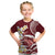 Blood Gold Polynesia Kid T Shirt Polynesian Frangipani With Sea Turtles