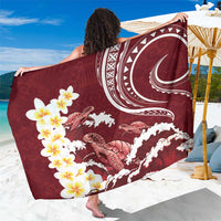 Blood Gold Polynesia Sarong Polynesian Frangipani With Sea Turtles