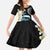 Black Polynesia Family Matching Tank Maxi Dress and Hawaiian Shirt Polynesian Frangipani With Sea Turtles