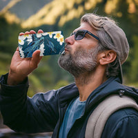 Dark Teal Polynesia 4 in 1 Can Cooler Tumbler Polynesian Frangipani With Sea Turtles