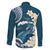Dark Teal Polynesia Family Matching Tank Maxi Dress and Hawaiian Shirt Polynesian Frangipani With Sea Turtles
