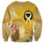 Polynesia Childhood Cancer Awareness Sweatshirt Be Bold Go Gold Polynesian Art