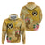Polynesia Childhood Cancer Awareness Zip Hoodie Be Bold Go Gold Polynesian Art