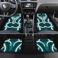 Aotearoa Atua Tangaroa Personalised Car Mats God Of The Sea Maori Whale Tail Cyan