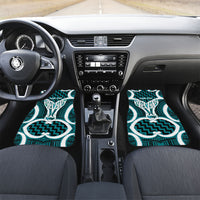 Aotearoa Atua Tangaroa Personalised Car Mats God Of The Sea Maori Whale Tail Cyan