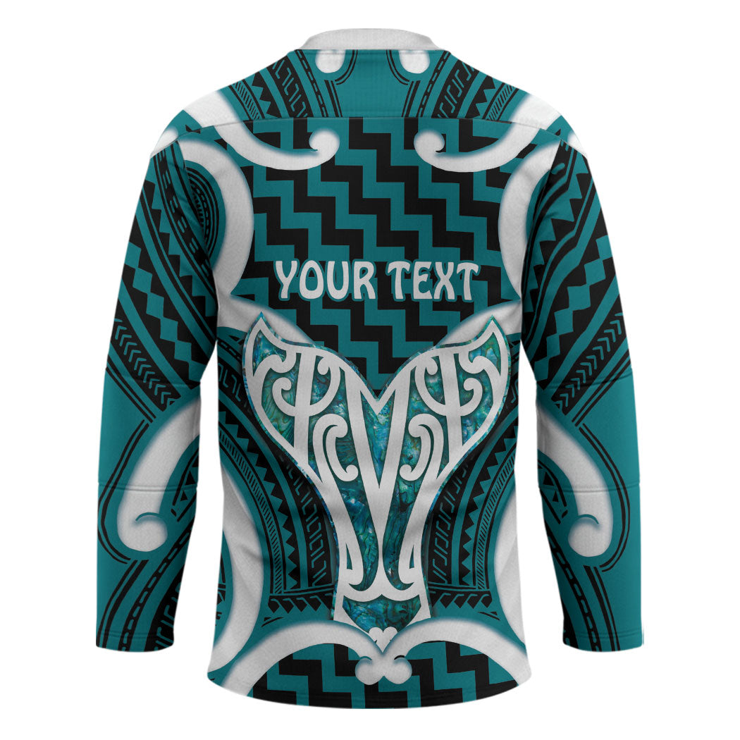Aotearoa Atua Tangaroa Personalised Hockey Jersey God Of The Sea Maori Whale Tail Cyan