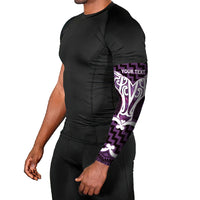 Aotearoa Atua Tangaroa Personalised Arm Sleeves God Of The Sea Maori Whale Tail Purple