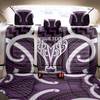 Aotearoa Atua Tangaroa Personalised Back Car Seat Cover God Of The Sea Maori Whale Tail Purple