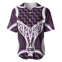 Aotearoa Atua Tangaroa Personalised Baseball Jersey God Of The Sea Maori Whale Tail Purple