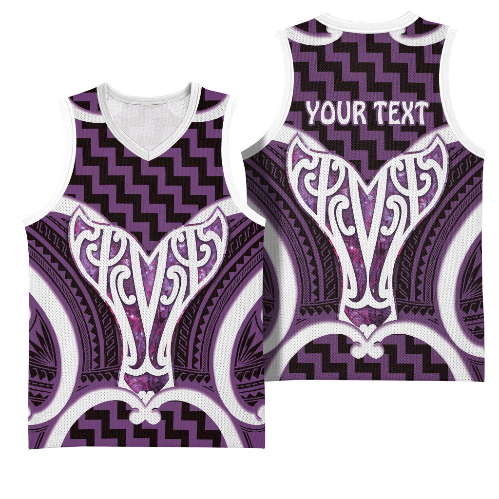 Aotearoa Atua Tangaroa Personalised Basketball Jersey God Of The Sea Maori Whale Tail Purple