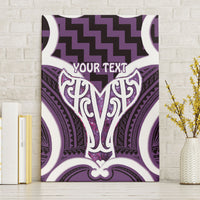 Aotearoa Atua Tangaroa Personalised Canvas Wall Art God Of The Sea Maori Whale Tail Purple