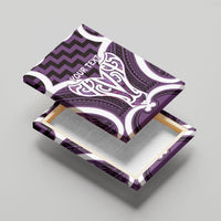 Aotearoa Atua Tangaroa Personalised Canvas Wall Art God Of The Sea Maori Whale Tail Purple
