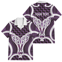 Aotearoa Atua Tangaroa Personalised Family Matching Mermaid Dress and Hawaiian Shirt God Of The Sea Maori Whale Tail Purple