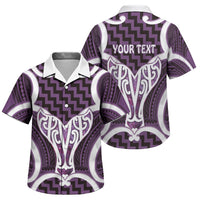 Aotearoa Atua Tangaroa Personalised Family Matching Mermaid Dress and Hawaiian Shirt God Of The Sea Maori Whale Tail Purple