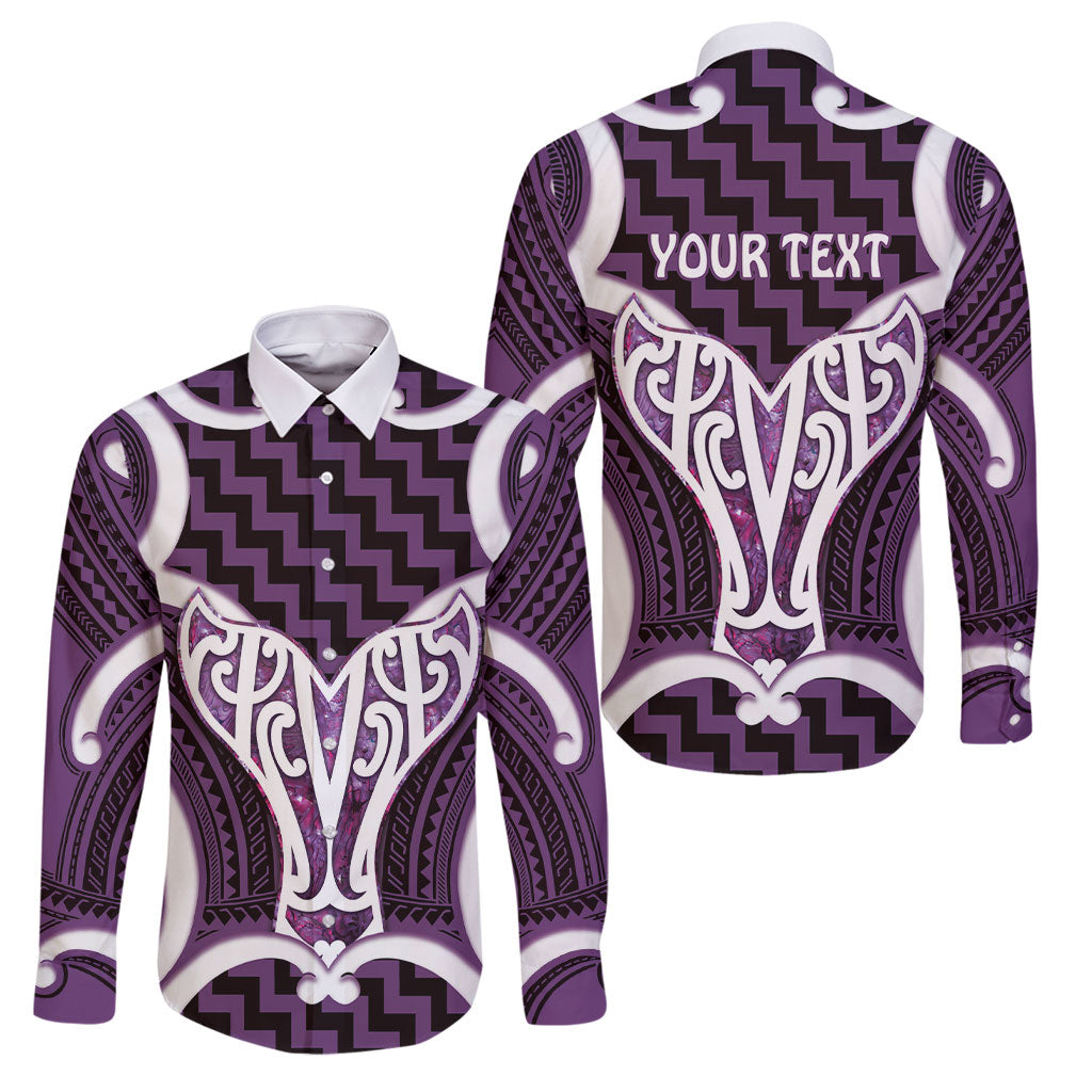 Aotearoa Atua Tangaroa Personalised Family Matching Off Shoulder Maxi Dress and Hawaiian Shirt God Of The Sea Maori Whale Tail Purple