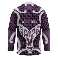 Aotearoa Atua Tangaroa Personalised Hockey Jersey God Of The Sea Maori Whale Tail Purple