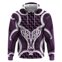Aotearoa Atua Tangaroa Personalised Hoodie God Of The Sea Maori Whale Tail Purple