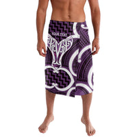 Aotearoa Atua Tangaroa Personalised Lavalava God Of The Sea Maori Whale Tail Purple