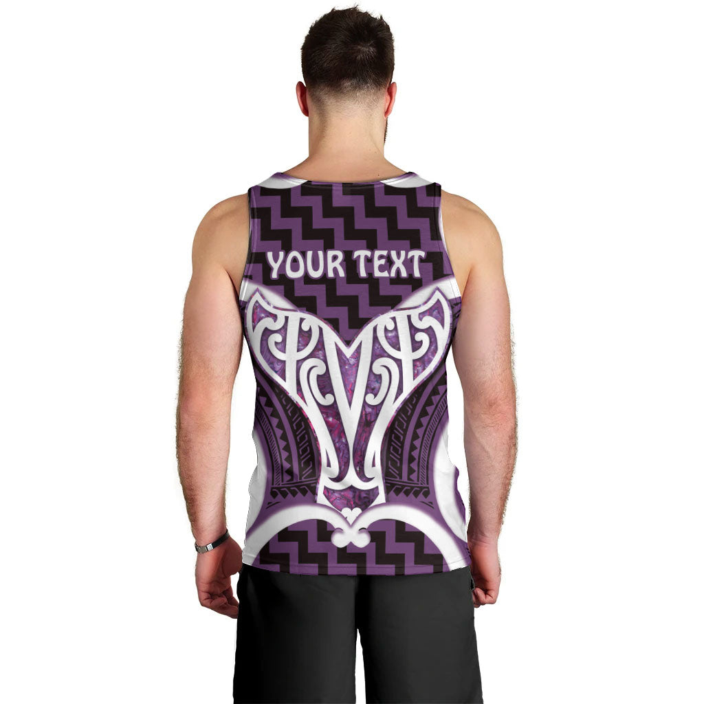 Aotearoa Atua Tangaroa Personalised Men Tank Top God Of The Sea Maori Whale Tail Purple