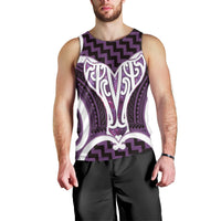 Aotearoa Atua Tangaroa Personalised Men Tank Top God Of The Sea Maori Whale Tail Purple