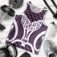 Aotearoa Atua Tangaroa Personalised Men Tank Top God Of The Sea Maori Whale Tail Purple