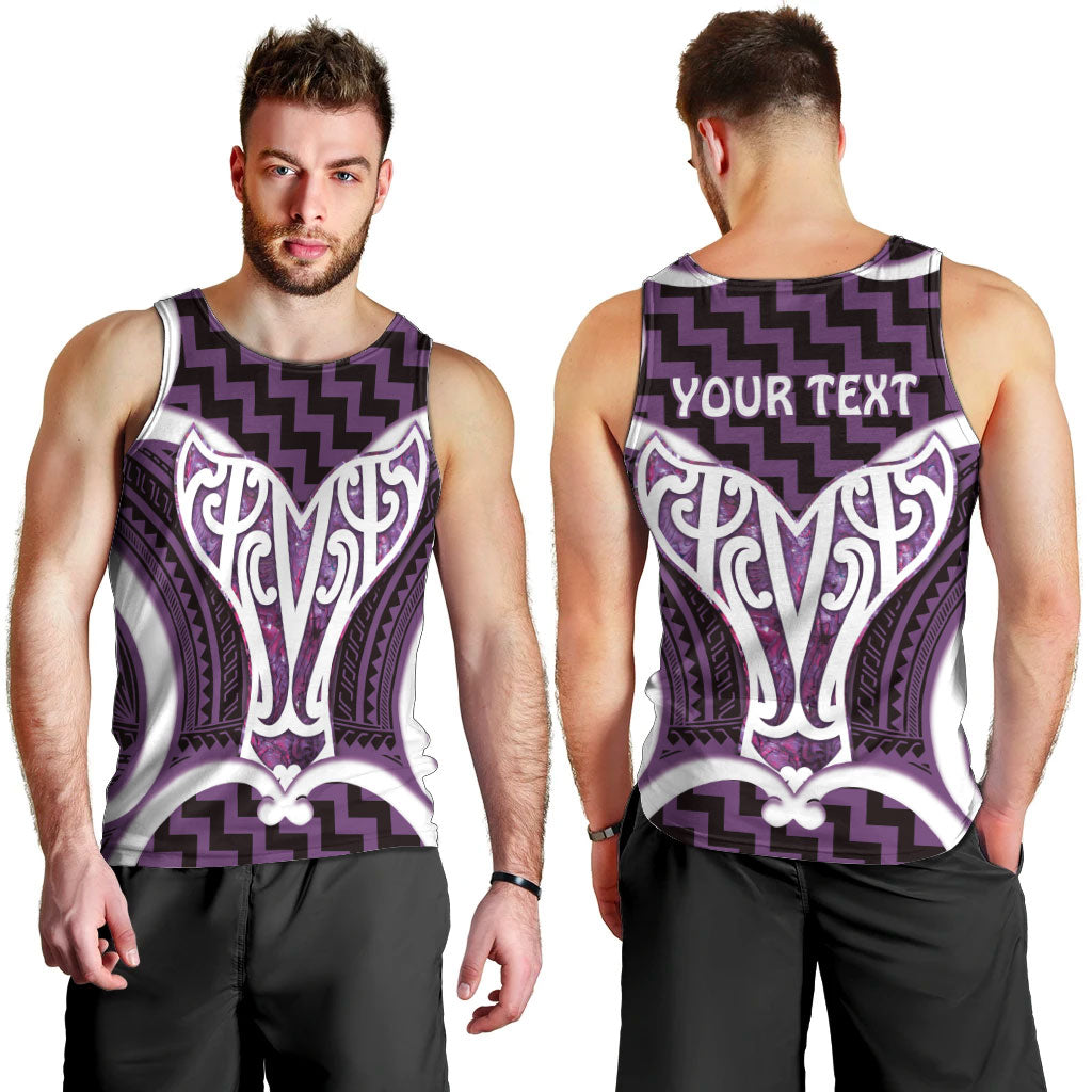 Aotearoa Atua Tangaroa Personalised Men Tank Top God Of The Sea Maori Whale Tail Purple