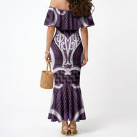 Aotearoa Atua Tangaroa Personalised Mermaid Dress God Of The Sea Maori Whale Tail Purple