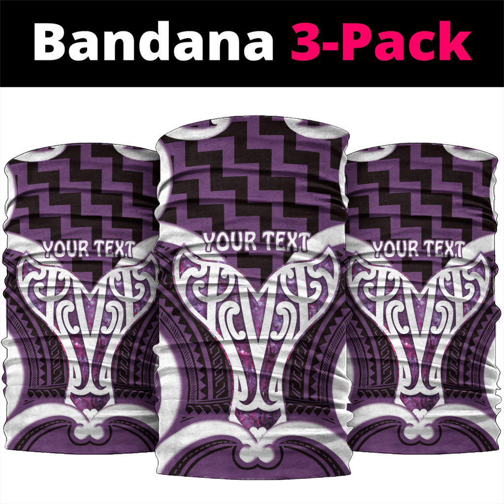 Aotearoa Atua Tangaroa Personalised Neck Gaiter God Of The Sea Maori Whale Tail Purple