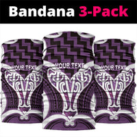 Aotearoa Atua Tangaroa Personalised Neck Gaiter God Of The Sea Maori Whale Tail Purple