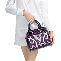 Aotearoa Atua Tangaroa Personalised Shoulder Handbag God Of The Sea Maori Whale Tail Purple