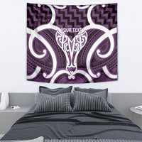 Aotearoa Atua Tangaroa Personalised Tapestry God Of The Sea Maori Whale Tail Purple