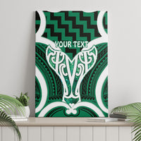 Aotearoa Atua Tangaroa Personalised Canvas Wall Art God Of The Sea Maori Whale Tail Green