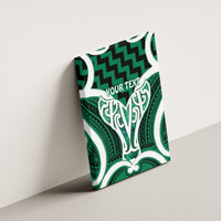 Aotearoa Atua Tangaroa Personalised Canvas Wall Art God Of The Sea Maori Whale Tail Green