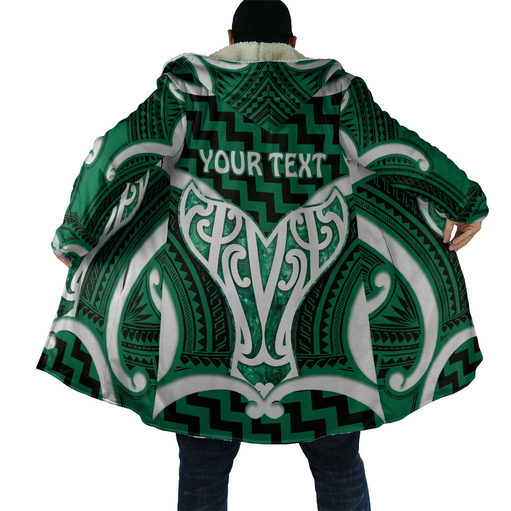 Aotearoa Atua Tangaroa Personalised Cloak God Of The Sea Maori Whale Tail Green