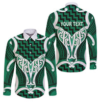 Aotearoa Atua Tangaroa Personalised Family Matching Mermaid Dress and Hawaiian Shirt God Of The Sea Maori Whale Tail Green